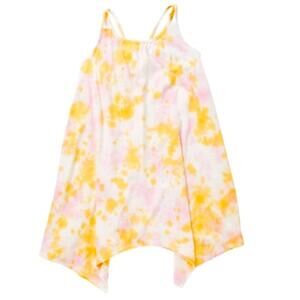 MELROSE & MARKET Girls Double Strap Tropical Print Tie Dye Dress